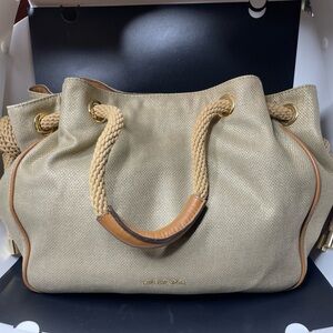 New Michael Kors Women's Dalia Large Canvas Tote Tan Colors